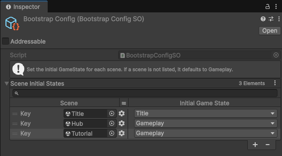 Bootstrap config screenshot