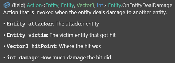 Entity system action